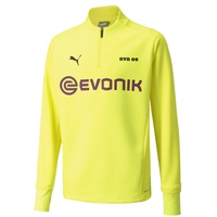 Puma Borussia Dortmund Fleece-Sweatshirt Kinder safety yellow/puma black 176