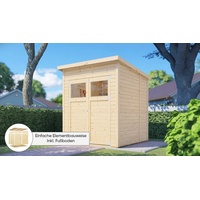 Konifera Gartenhaus KONIFERA "Amrum 2", beige (naturbelassen), Fußboden im