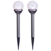 BEST Freizeitmöbel Best Season LED-Solar-Stäbe mit Kugeln 2er Set