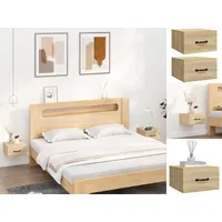 VidaXL Nachttisch Wand-Nachttische 2 Stk. Sonoma-Eiche 35x35x20 cm