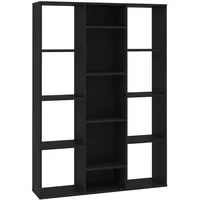 VidaXL Raumteiler/Bücherregal Schwarz 100x24x140 cm Holzwerkstoff