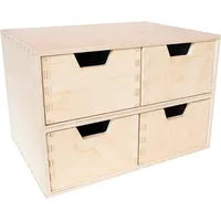 Creative Deco Schubladenbox Schubladenelement | 4 Schubladen | 28,5