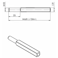 OGRO FS-Wechselstift 115 FS 4-KT.9x75mm Vollstift