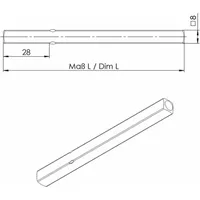 OGRO Drückerstift 114 PB Vierkant 8 x 97 mm