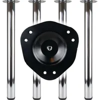 BMB Tischbein-Set CR pol.80mm H.870mm Platten-Befestigung