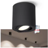 Linovum CORI Deckenspot Aufputz schwarz dimmbar mit LED GU10
