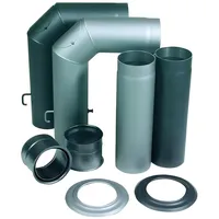 Kamino Flam Winkelrohr-Set 150mm schwarz m.Verläng.