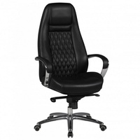 KADIMA DESIGN Chefsessel MADRID Echtleder, ergonomisch, Aluminium-Fußkreuz, bis 120
