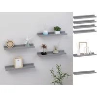 VidaXL Wandregale 4 Stk. Grau 40x9x3 cm