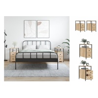 VidaXL Nachttische 2 Stk. Sonoma-Eiche 30x60x60 cm Holzwerkstoff