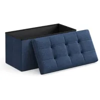 Songmics Sitzhocker mit Stauraum, klappbare Sitzbank, 38 x 76