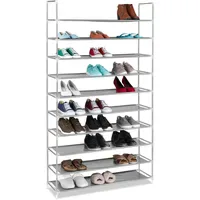 Relaxdays Schuhregal 100 x 175,5 x 29 cm grau