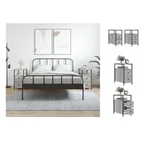 VidaXL Nachttische 2 Stk. Grau Sonoma 30x60x60 cm Holzwerkstoff