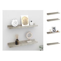 VidaXL Wandregale 2 Stk. Betongrau 40x9x3 cm
