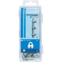 POSAMO PÖSAMO Drahtseilkl.ehem.DIN 741 Zn 3mm/M4 1/8" a 15Stk