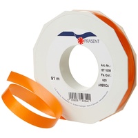 Präsent C.E. PATTBERG Geschenkband orange, 91 Meter Ringelband 15