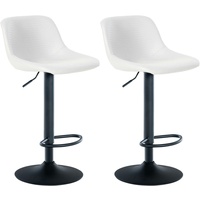 CLP 2er Set Barhocker Loft weiß/Kunstleder