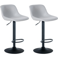 CLP 2er Set Barhocker Loft grau/Kunstleder