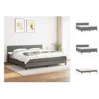 VidaXL Boxspringbett mit Matratze Dunkelgrau 160x200 cm Stoff1398054