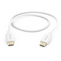 Hama Ladekabel, USB-C - USB-C, 1 m Weiß