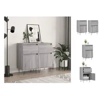 VidaXL Sideboards 2 Stk. Grau Sonoma 40x35x70 cm Holzwerkstoff