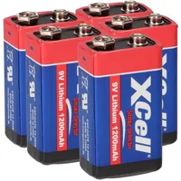 XCell 5x XCell Lithium 9V Block Hochleistungs- Batterien für