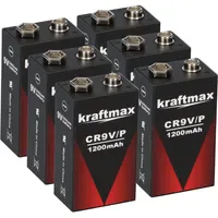 XCell Kraftmax Lithium 9V Block Hochleistungs-Batterien transparent 6 St.