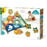 SES Creative 13131 Tiere Formsortier-Puzzle, Mehrfarbig, Small