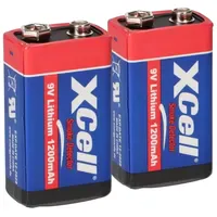 XCell Lithium 9V Block Hochleistungs- Batterien für Rauchmelder 2
