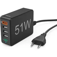 Hama Schnellladegerät 5 Ports 1x QC 3.0 3x USB-A