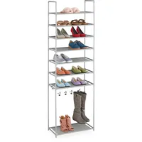 Relaxdays Schuhregal 8 Ebenen, Stecksystem, für 16 Paar Schuhe,