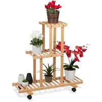 Relaxdays Pflanzenregal mit 3 Ablagen 82 x 81 x