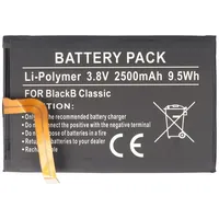 AccuCell Akku passend für Blackberry Classic, BPCLS00001B, 1ICP4/59/93, Li-Polymer,