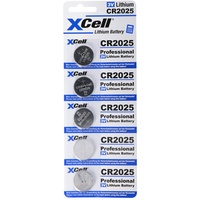 XCell 5er-Sparset CR2025 Lithium Batterie 3V, CR2025 Batterien im