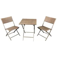 FRG Bistroset 3-teilig, Polyrattan braun bicolor