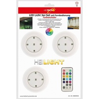 Heitech LED Lichter mit RGB 3er Pack - batteriebetrieben