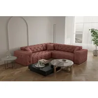 Fun Möbel Ecksofa Designersofa CHANTAL in Stoff Opera Velvet