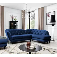 Fun Möbel Ecksofa Designersofa CHARLOTTE in Stoff Matt Velvet