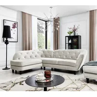 Fun Möbel Ecksofa Designersofa CHARLOTTE in Stoff Matt Velvet
