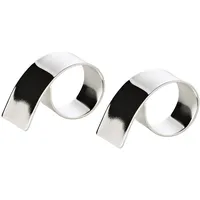 Edzard 2er Set Serviettenringe Volute, edel versilbert, anlaufgeschützt, Länge
