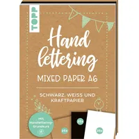 Frechverlag Handlettering Mixed Paper Block - Schwarz, Weiß, Kraftpapier