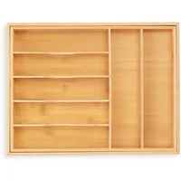 Relaxdays Besteckkasten für Schubladen, ausziehbar, 7-9 Fächer, HBT: 5
