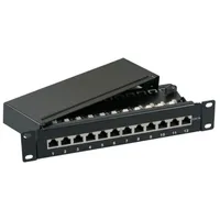 EFB-Elektronik EFB 37737.12 Mini-Patchpanel STP 12xRJ45 Cat.6A, 10? 1HE,