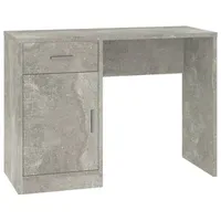 VidaXL Schreibtisch mit Stauraum Betongrau 100x40x73 cm Holzwerkstoff