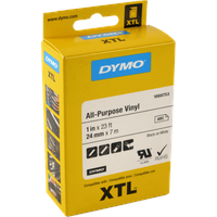 Dymo Label Band XTL 1868753 Vinyl schwarz auf weiß