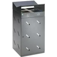 VAR Wertstoffsammelstation WS 58 4-Fach 200 l antik-silber 200