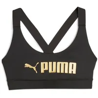 Puma Mid Impact FIT Sport-BH Damen 56 black/gold L