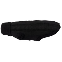 Wolters Hundebekleidung Strickpullover Zopf schwarz