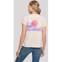 F4NT4STIC Ladies Box T-Shirt Kanagawa Welle Japan in pink,