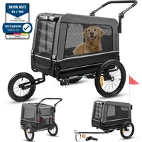 Veska VESKA® Hundeanhänger 3in1 Fahrradanhänger, Hundebuggy, Jogger für Hunde,